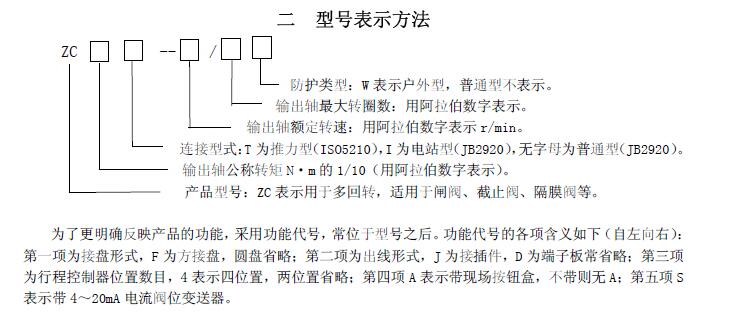zc45-18/20閥門電動裝置說明書、接線圖